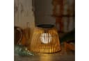 MARELIDA LED Solar Laterne Hängeleuchte Rattanoptik Warmweiß Bild 5