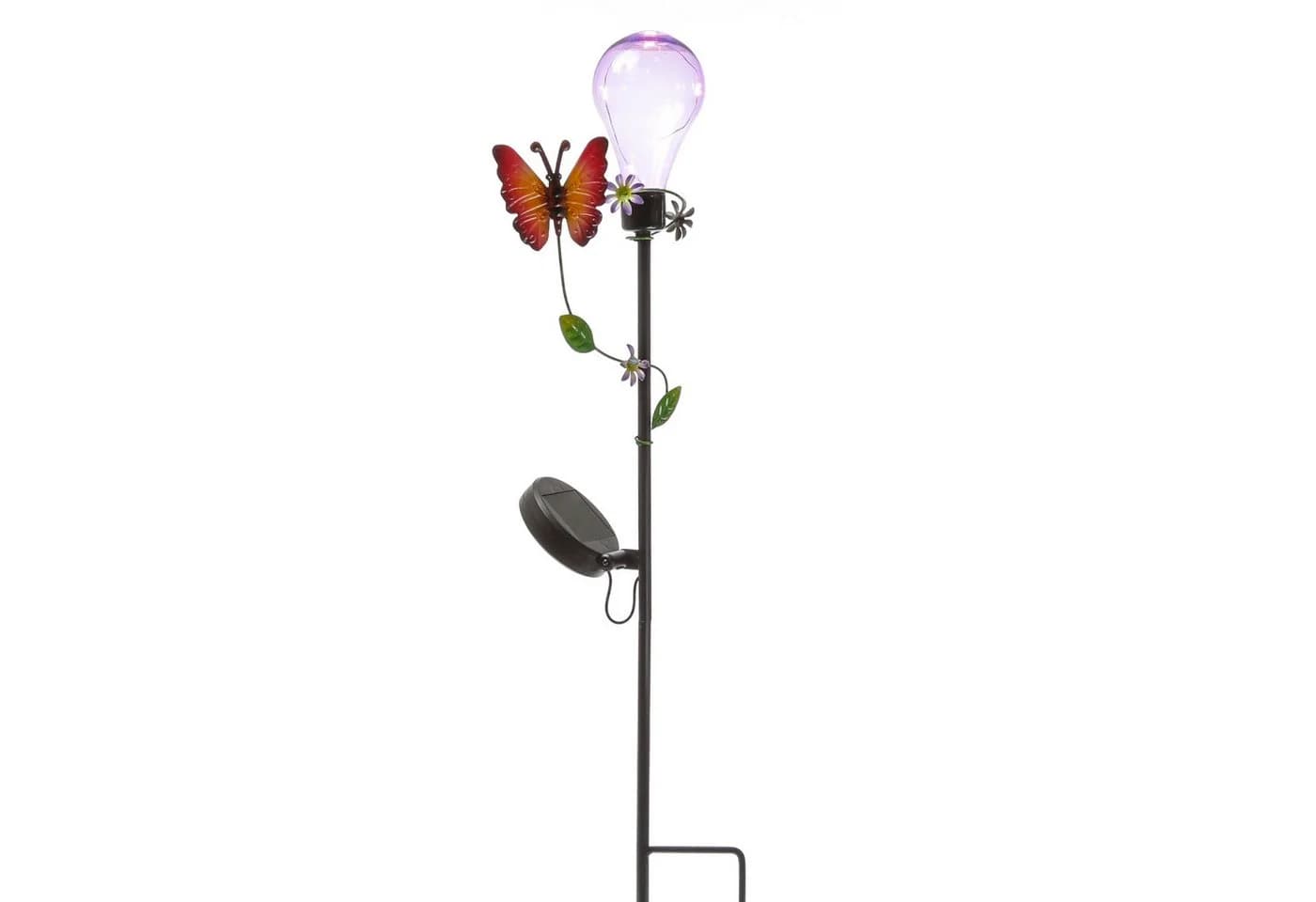 MARELIDA LED Solar Gartenstecker Schmetterling Bunt Warmweiß