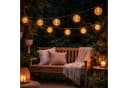 MARELIDA LED-Lichterkette 10 Kugeln Rattan Optik Boho Solar Deko Girlande Bild 2