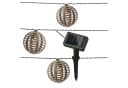 MARELIDA LED-Lichterkette 10 Kugeln Rattan Optik Boho Solar Deko Girlande Bild 4