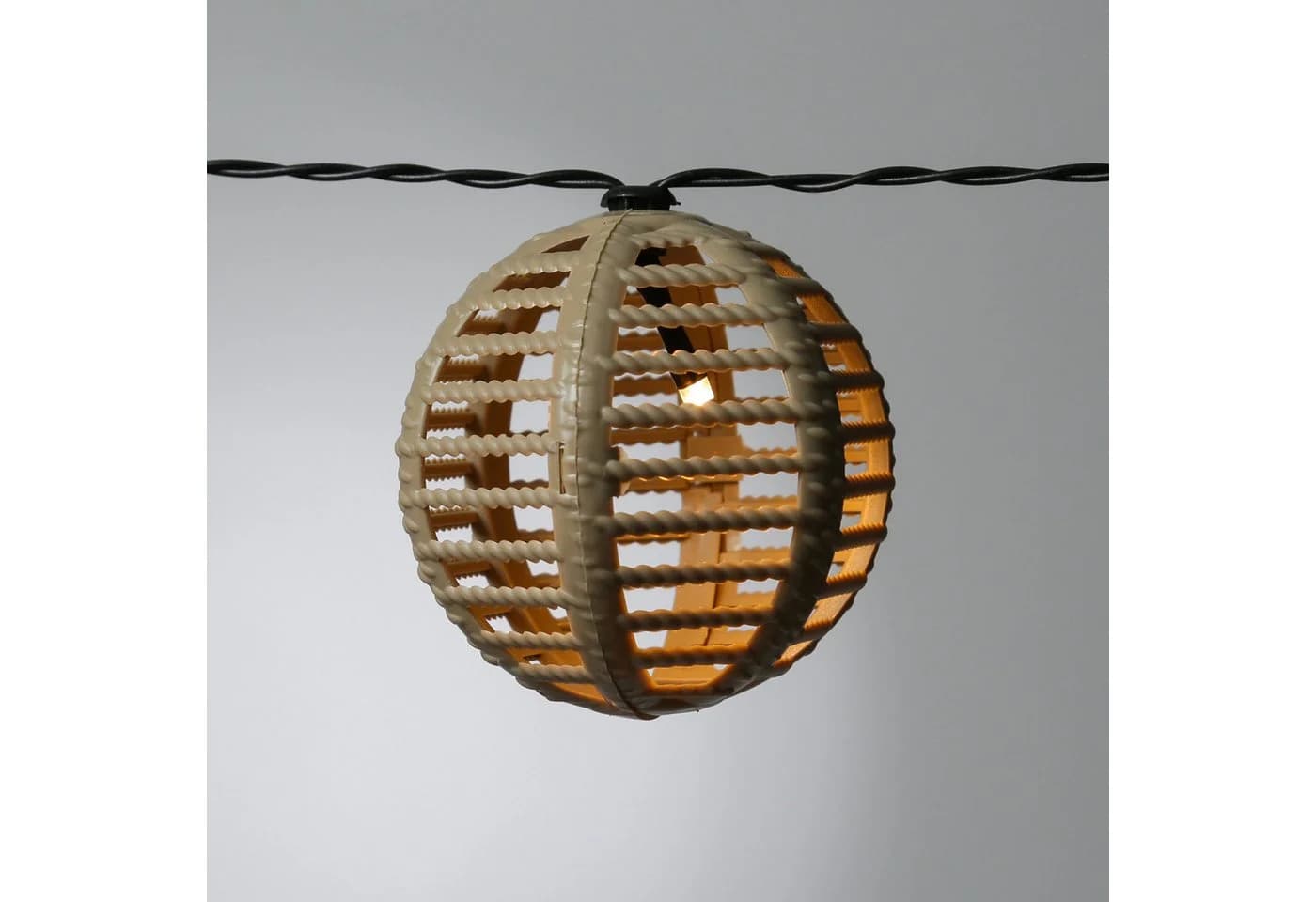MARELIDA LED-Lichterkette 10 Kugeln Rattan Optik Boho Solar Deko Girlande - Bild 5