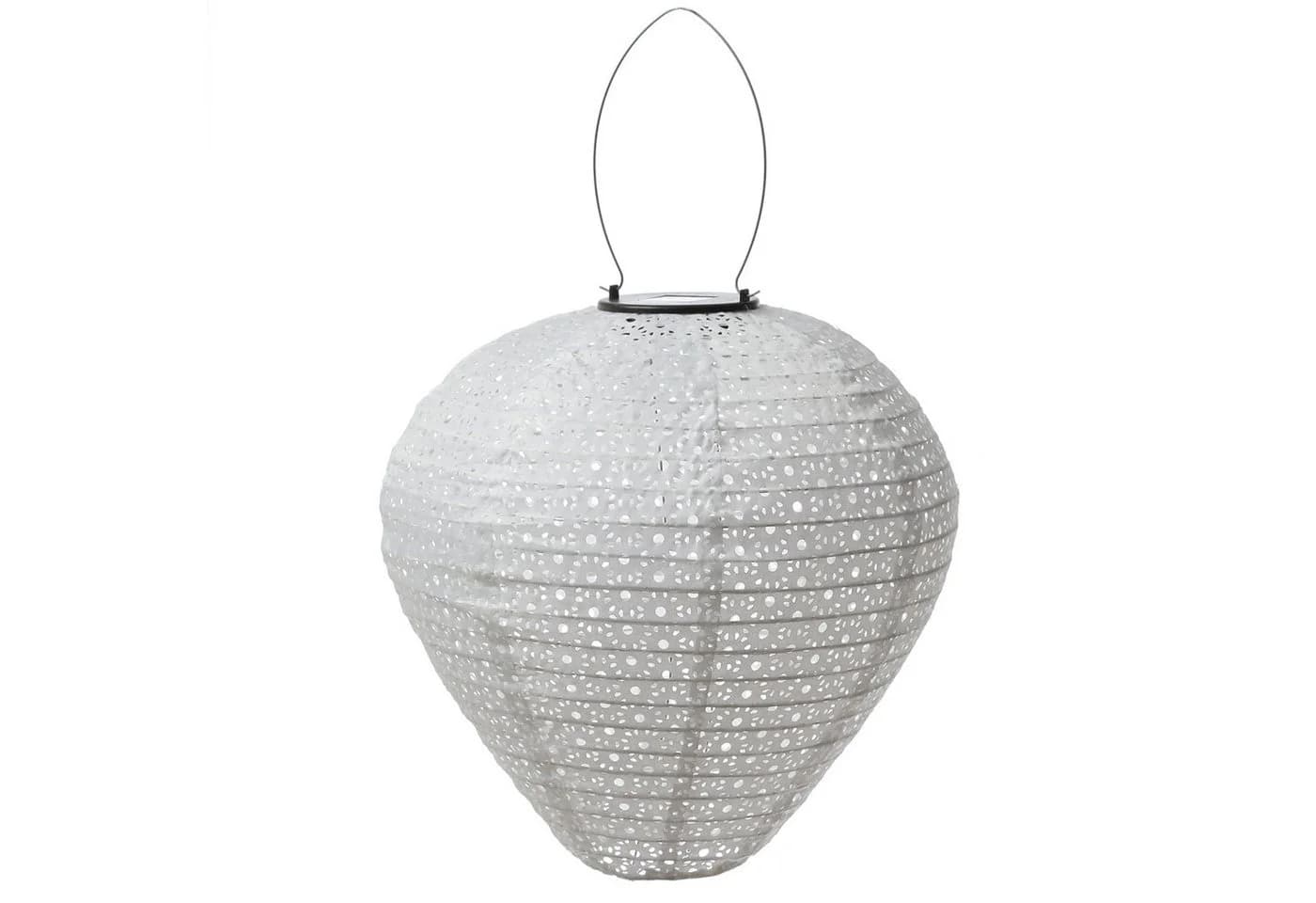 MARELIDA LED Solar Lampion Ballon Blumenmuster 30cm