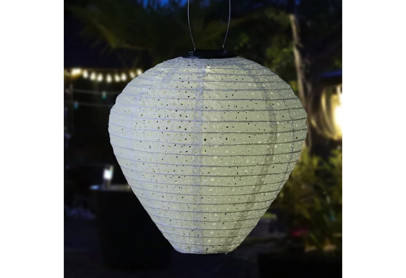 MARELIDA LED Solar Lampion Ballon Blumenmuster 30cm - Bild 3