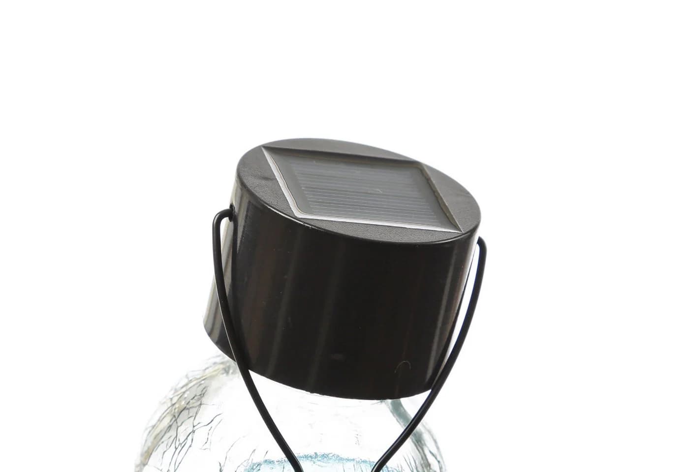MARELIDA LED Solar Hängeleuchte 4er Set Bruchglas-Optik Warmweiß - Bild 5