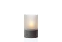 MARELIDA LED Solar Windlicht Grau Glas Flackernd Bild 1