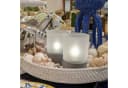 MARELIDA LED Solar Windlicht Grau Glas Flackernd Bild 3