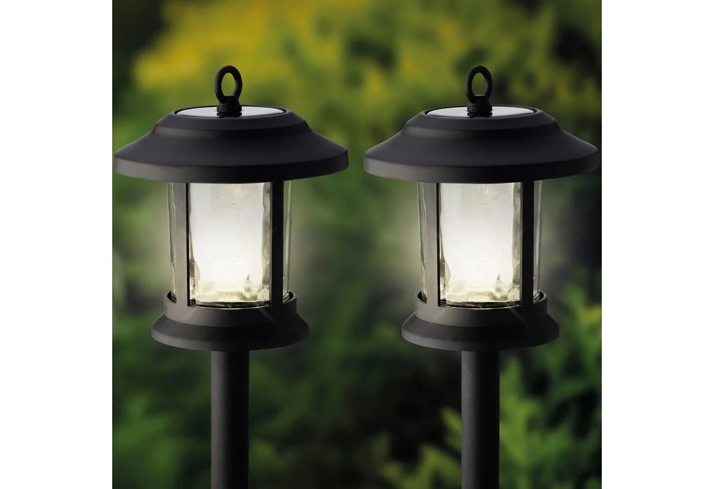 MARELIDA LED Solarleuchte 3in1 Laterne/Hängeleuchte/Wegleuchte 2er Set Warmweiß - Bild 2