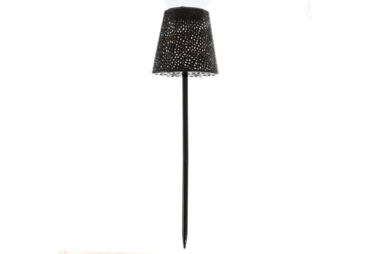 MARELIDA LED Solar Gartenleuchte Blumenmuster Schwarz 2er Set - Bild 5