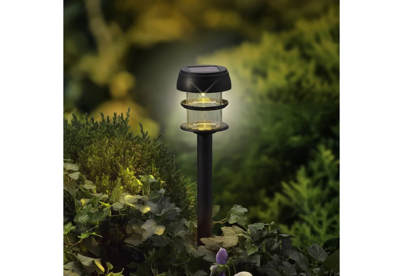 MARELIDA LED Solar Wegleuchten 6er Set Schwarz mit Erdspieß - Bild 4