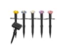 MARELIDA LED Solar Lichterkette Blumen 5x Warmweiß Gartendeko Bild 1