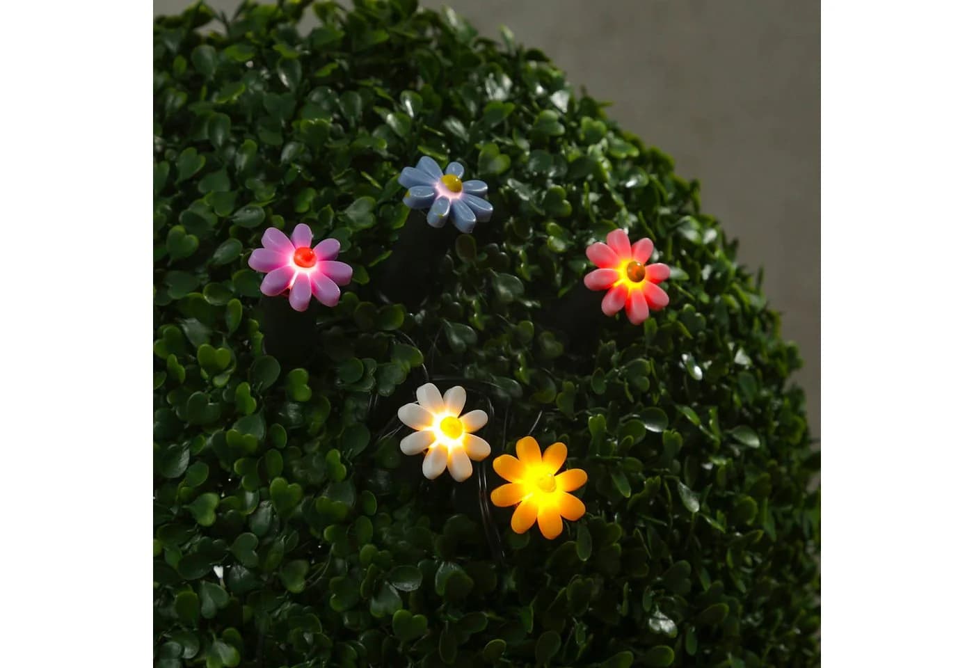 MARELIDA LED Solar Lichterkette Blumen 5x Warmweiß Gartendeko - Bild 3