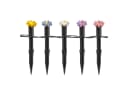 MARELIDA LED Solar Lichterkette Blumen 5x Warmweiß Gartendeko Bild 4