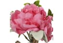 Kunstblumenstrauß Pfingstrose und Hortensie in Mini Glasvase Pink MARELIDA Bild 3