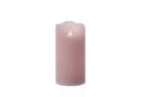 MARELIDA LED-Kerze mit beweglicher Flamme Echtwachs Rustik-Optik Timer rosa Bild 2