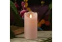 MARELIDA LED-Kerze mit beweglicher Flamme Echtwachs Rustik-Optik Timer rosa Bild 5