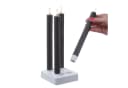 MARELIDA LED Stabkerzen LISA 4er Set Grau mit Ladestation Bild 5