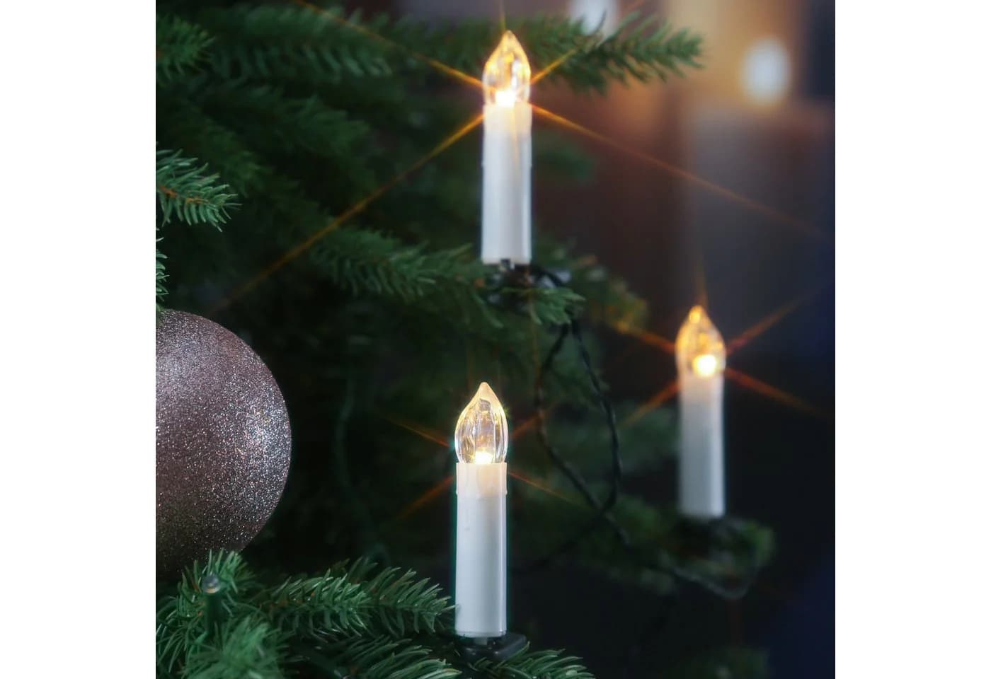 MARELIDA LED-Christbaumkerzen 30-flammig 7,25m