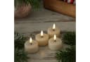Deluxe Homeart LED Mini Teelichter Mia Creme 4-tlg. Flackernd mit Batterien Bild 3