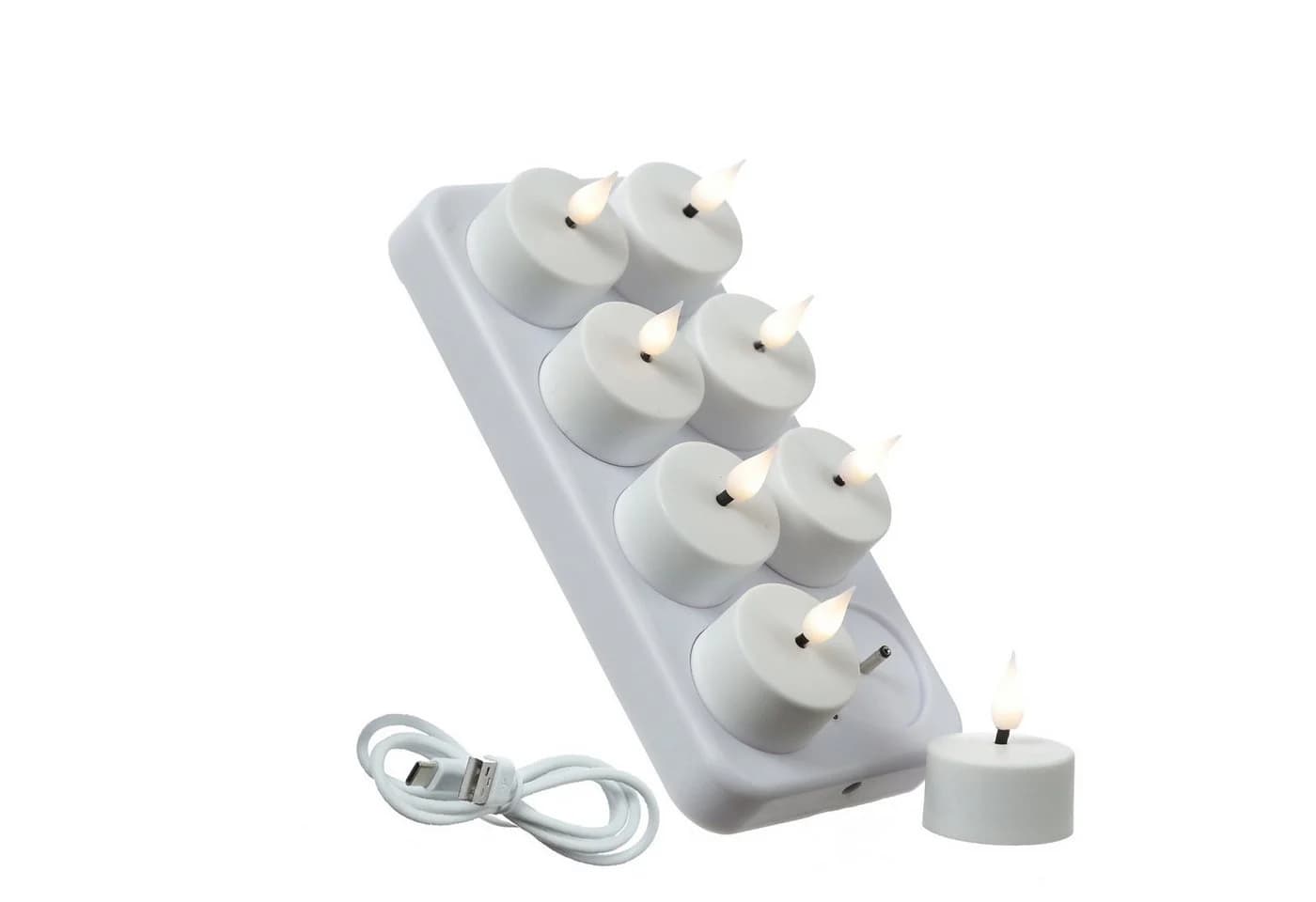 Adilina LED Teelichter 8er Set Flackernd Wiederaufladbar - Bild 4