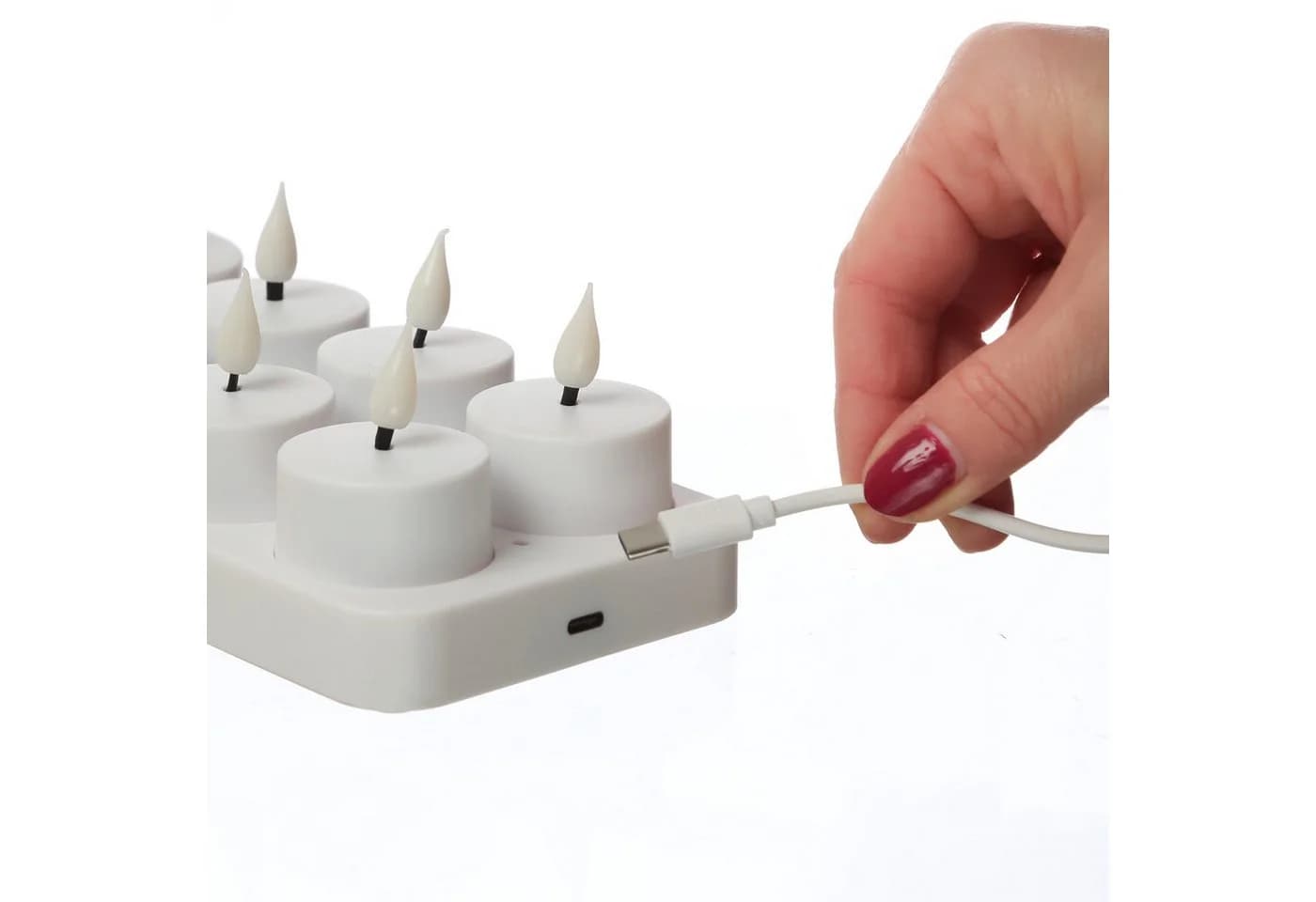 Adilina LED Teelichter 8er Set Flackernd Wiederaufladbar - Bild 5