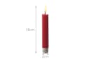 Adilina LED-Kerze LED Stabkerzen Tafelkerzen Dinner Spitzkerzen rustikal 16cm rot 2St Bild 4