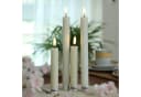 Adilina LED-Kerze LED Stabkerzen Tafelkerzen Dinner Spitzkerzen rustikal 16cm creme 2St Bild 3