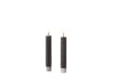 Adilina LED-Kerze LED Stabkerzen Tafelkerzen Dinner Spitzkerzen rustikal 16cm grau 2St Bild 1