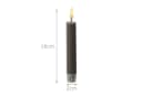 Adilina LED-Kerze LED Stabkerzen Tafelkerzen Dinner Spitzkerzen rustikal 16cm grau 2St Bild 5