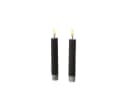 Adilina LED-Kerze LED Stabkerzen Tafelkerzen Dinner Spitzkerzen Rustik 16cm Schwarz 2-Stück Bild 1