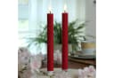 Adilina LED-Stabkerzen 24cm Rot Echtwachs Optik Timer Bild 2