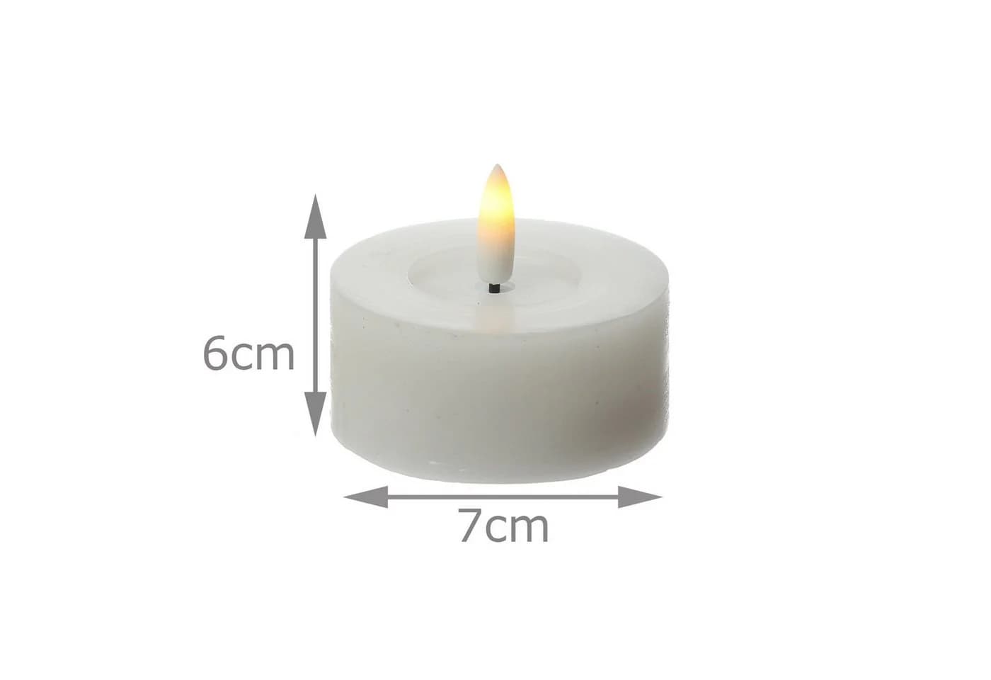 Adilina LED Maxi Teelichter 2er Set Weiß Echtwachs Optik - Bild 5