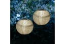 MARELIDA LED Lampion Solar Gartenlampions Blumenmuster Beige 25cm Bild 2