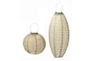 MARELIDA LED Solar Lampions 2 Stück Beige Blumenmuster Garten Bild 1