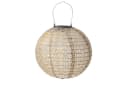 MARELIDA LED Solar Lampions 2 Stück Beige Blumenmuster Garten Bild 3