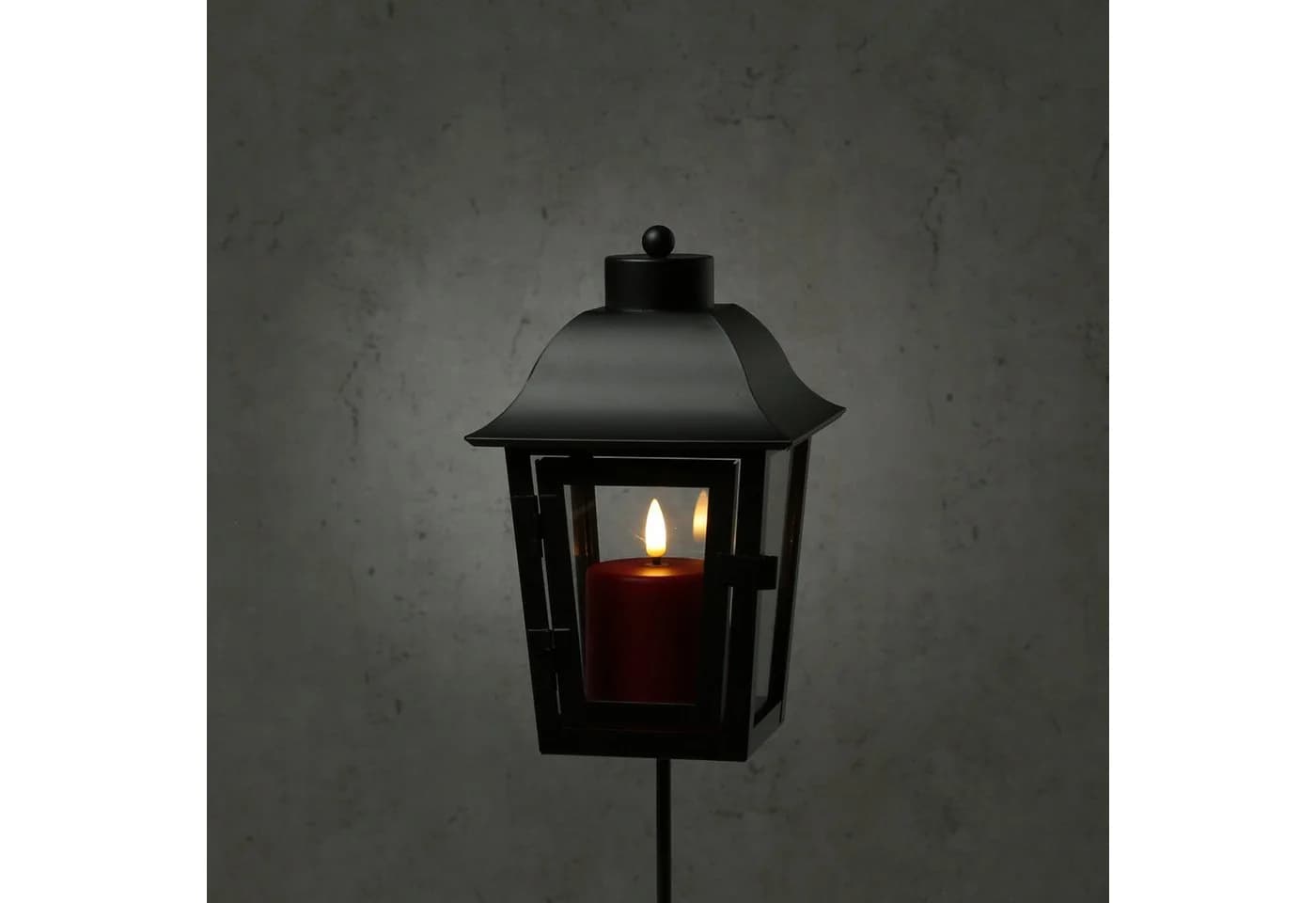 MARELIDA LED Laterne Grablaterne mit Mini LED Kerze Grablicht - Bild 4