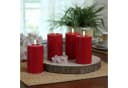 Adilina LED-Kerzenset LINA Rot Rustik 4er Set Timer Bild 2