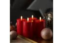 Adilina LED-Kerzenset LINA Rot Rustik 4er Set Timer Bild 4