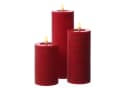 Adilina LED-Kerze Kerzenset LINA Rustik Optik für Adventskranz 3 Größen Timer rot 3St Bild 1