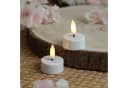Adilina LED-Kerze LED Teelichter mit Batterien Timer flackernd D: 3,8cm weiß 4er Set Bild 4