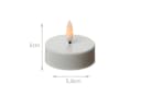 Adilina LED-Kerze LED Maxi Teelichter Kunststoff 3D Flamme Timer 5,8 cm weiß 4er Set Bild 3