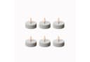 Adilina LED Maxi Teelichter 6er Set Weiß Timer 3D Flamme Bild 1