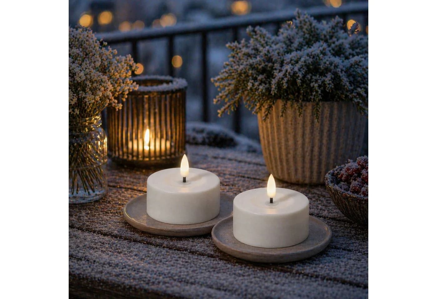 MARELIDA LED Solar Maxi Teelichter Weiß 2er Set - Bild 5