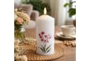 MARELIDA LED-Kerze mit Orchideen Motiv Echtwachs Timer Bild 2
