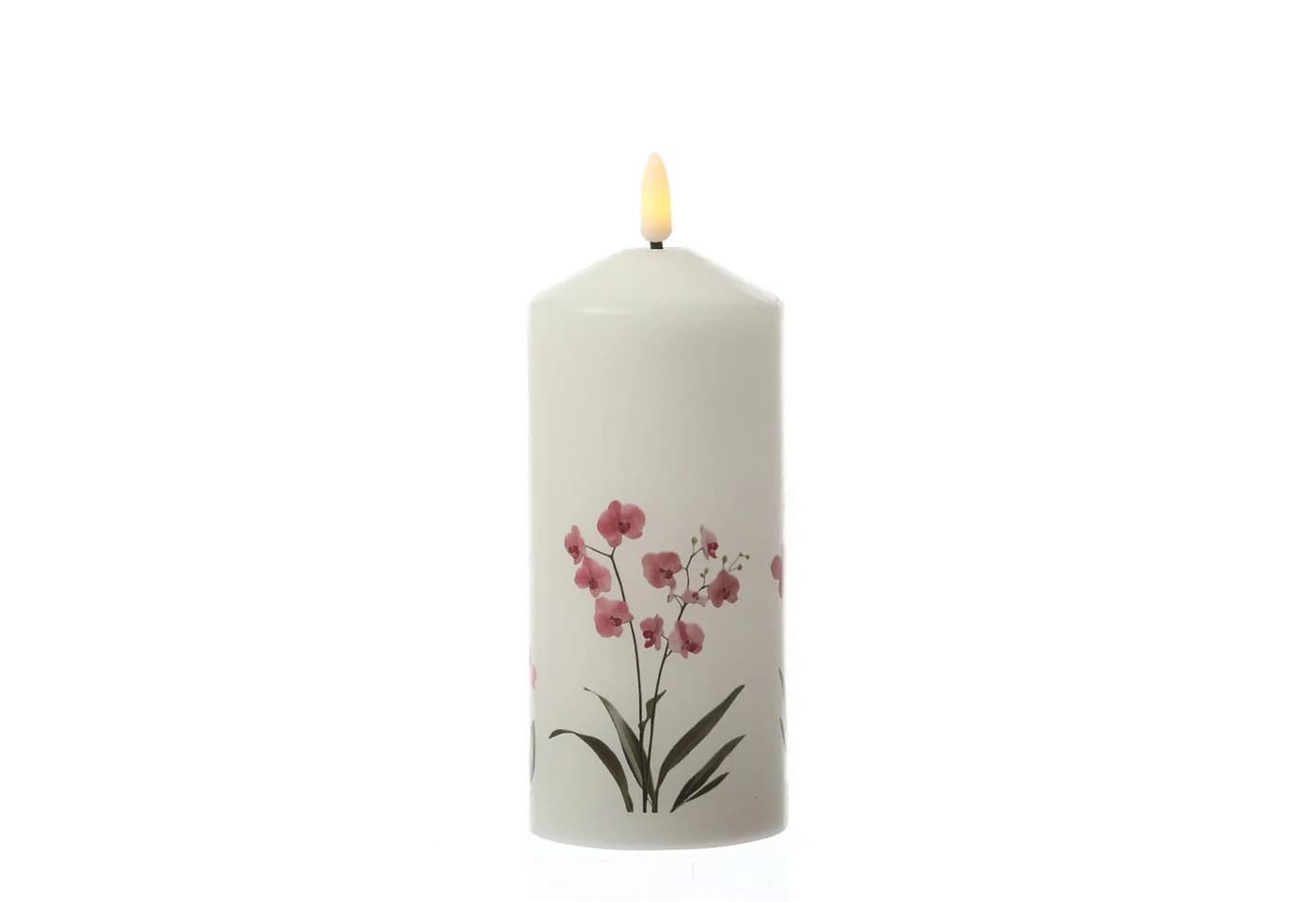 MARELIDA LED-Kerze mit Orchideen Motiv Echtwachs Timer - Bild 5