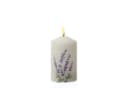 MARELIDA LED-Kerze mit Lavendelmotiv aus Echtwachs Bild 1