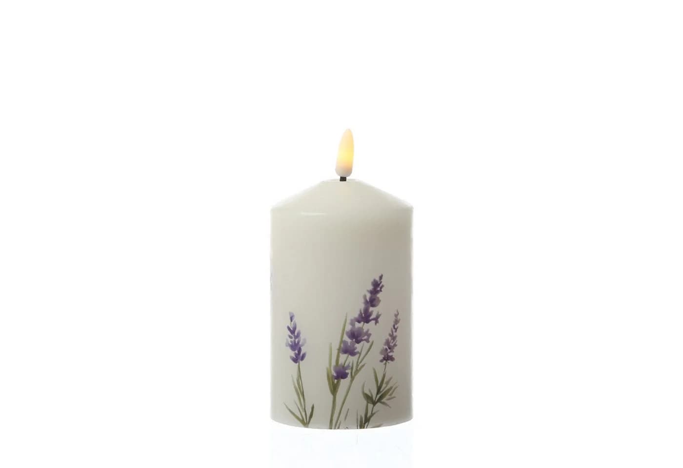 MARELIDA LED-Kerze mit Lavendelmotiv aus Echtwachs - Bild 4