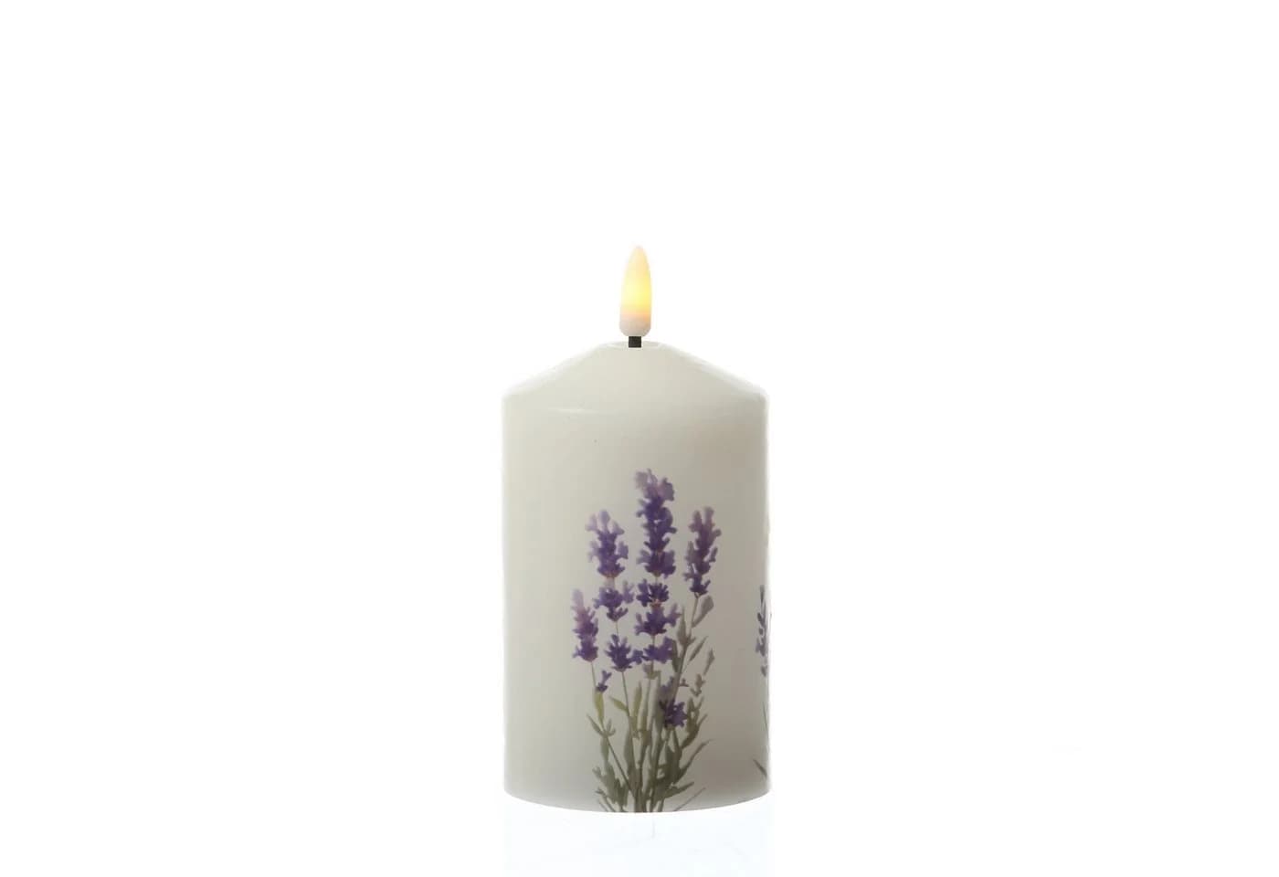 MARELIDA LED-Kerze mit Lavendelmotiv aus Echtwachs - Bild 5