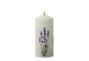 MARELIDA LED-Kerze Echtwachs mit Lavendelmotiv Timer Bild 4