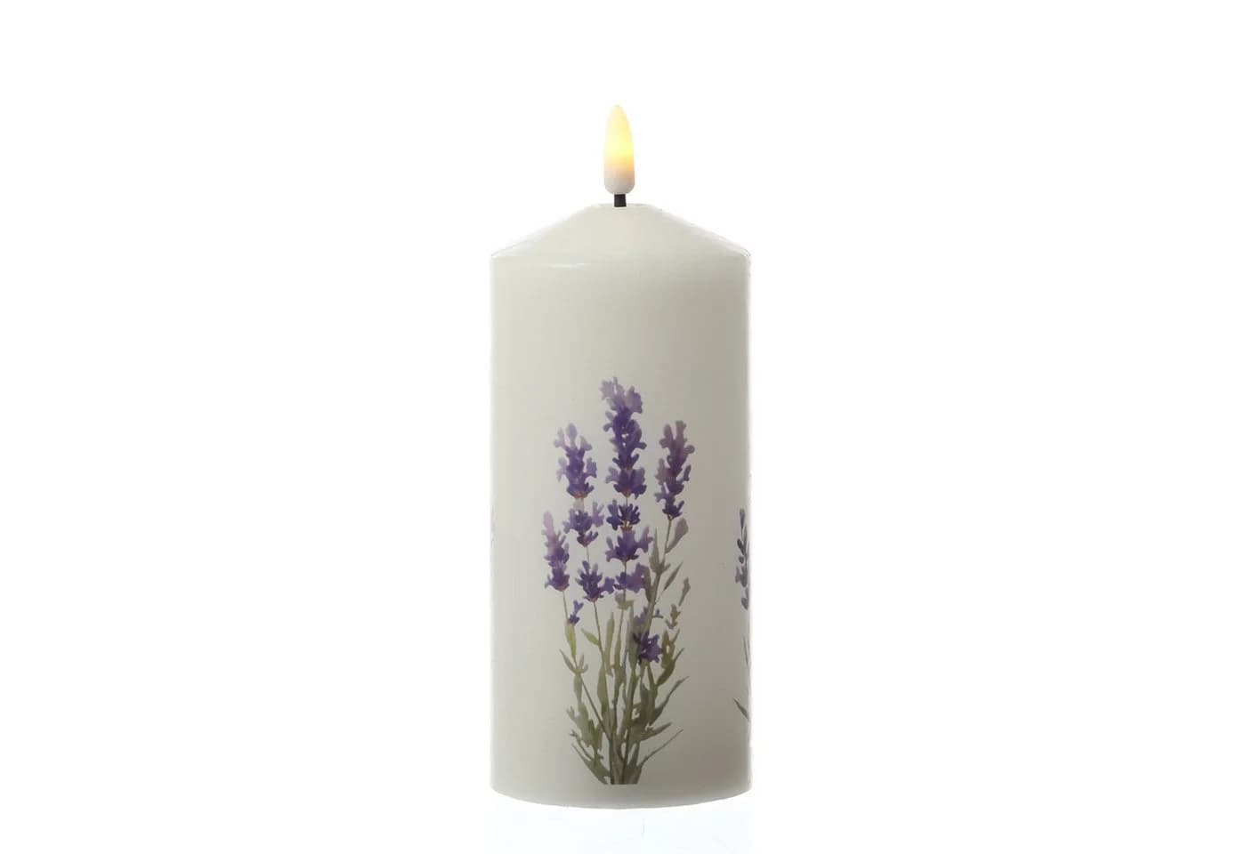 MARELIDA LED-Kerze Echtwachs mit Lavendelmotiv Timer - Bild 4