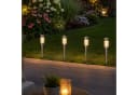 MARELIDA Solar Wegleuchten 4er Set Edelstahl Glas Warmweiß Bild 4